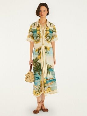 bicolor stripes organic cotton midi dress Organic Cotton Midi Dress